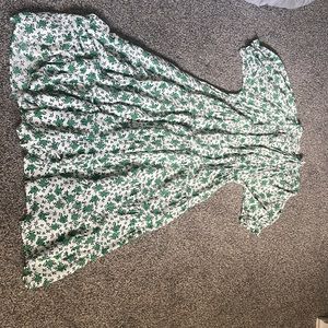 Zara Green Floral Dress